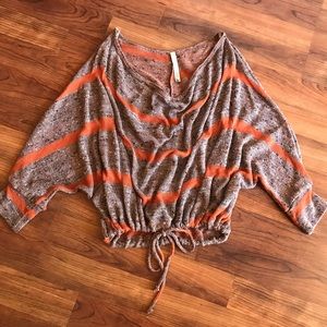 Paper Crane Orange Striped Multi-wear Shirt